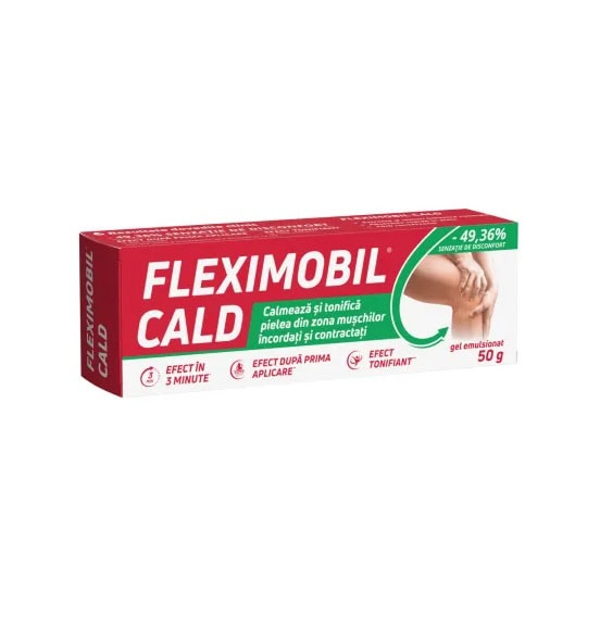 Fleximobil Cald Gel Emulsionat Gel emulsionat pentru dureri musculare, 100 g, Fiterman.