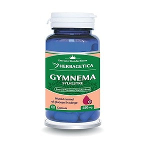 Gynema Sylvestre, supliment natural pentru controlul glicemiei, 60 capsule, 450 mg, pentru diabet și.