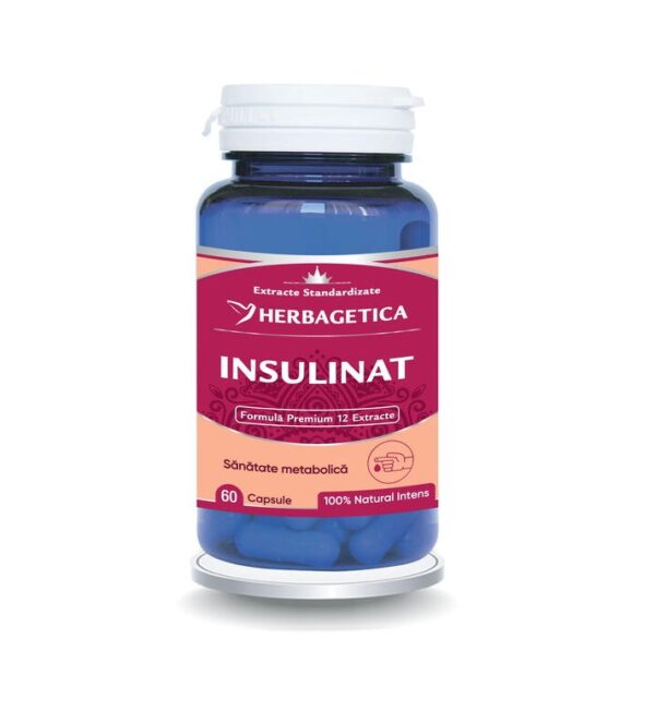 Insulinat Herbagetica, 60 capsule Insulinat Herbagetica, supliment pentru sănătatea metabolică, 60 capsule.