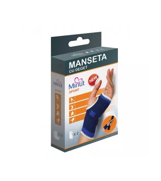 Manseta Sport cu Deget, Marimea S, 2 Bucati, Minut