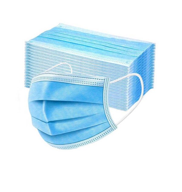 Mască de protecție chirurgicală, 3 straturi, 50 bucăți, Mercator Medical.