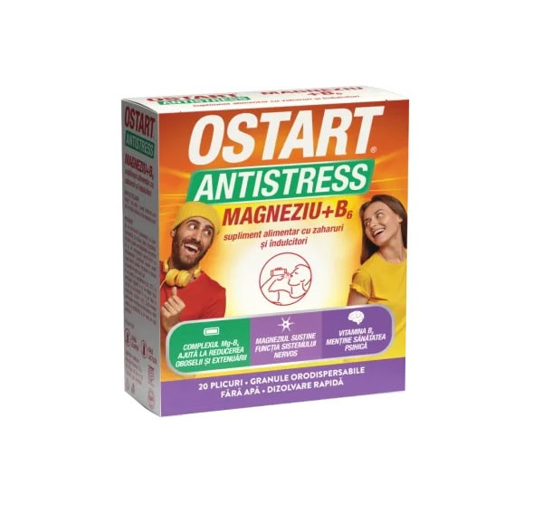 Antistress cu magneziu și B6 pentru relaxare.