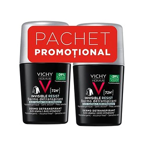 Deodorant roll-on Vichy Homme, control extrem 72h, anti-transpirație, pentru bărbați, 50ml.