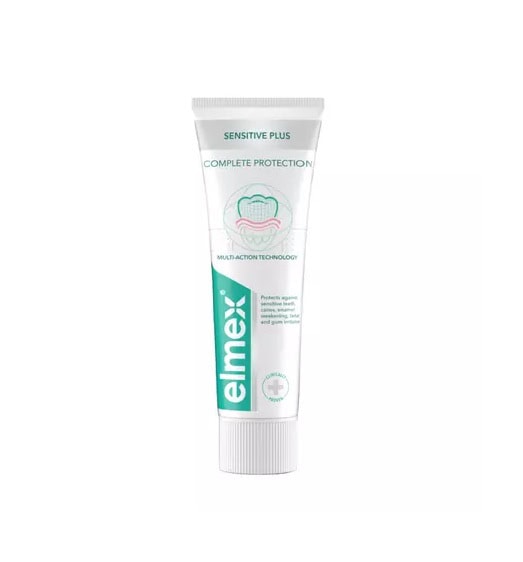 Protecție dentară Elmex Sensitive Plus, 75 ml Periuță de dinți Elmex Sensitive Plus pentru sensibilitate dentară și reparare.