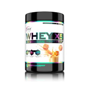 Pudra Proteica Whey X5, cu Aroma de Salted Caramel, 900g, Genius Nutrition