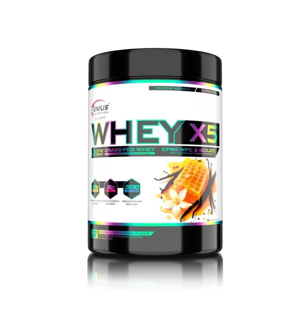 pudra-proteica-whey-x5-cu-aroma-de-vanilla-honey-900g-genius-nutrition-O43384-farmacia-morpheus Pudra Proteica Whey X5, cu Aroma de Vanilla-Honey, 900g, Genius Nutrition