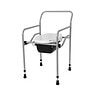 Scaun de toaleta pliabil gri, 45x45 cm, suport maxim 110kg, VitalLogistic.
