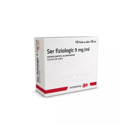 Ser Fiziologic, 90 mg/10 ml, 10 Fiole, Antibiotice SA