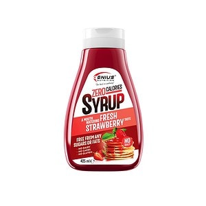 Sirop fără calorii cu aromă de căpșuni, ideal pentru diete și gustări sănătoase, 425 ml, Genius Nutr.