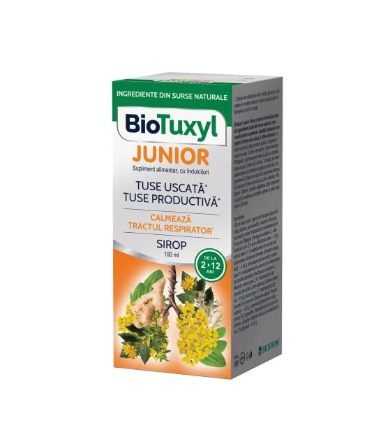 Sirop natural pentru tuse uscată și productivă, calmant pentru tractul respirator, 100 ml Biofarm.