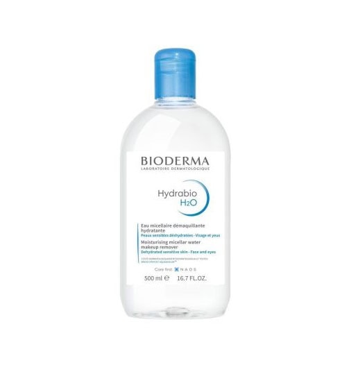 Solutie micelara Hydrabio H2O Bioderma pentru curățarea și hidratarea pielii sensibile.