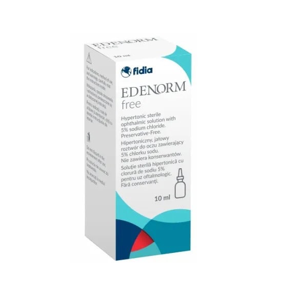Soluție oftalmică sterilă pentru ochi, fără conservanți, cu clorură de sodiu 5%.