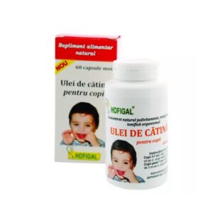 Ulei de cătină pentru copii, supliment natural, Hofigal, 60 capsule, sănătate și imunitate.
