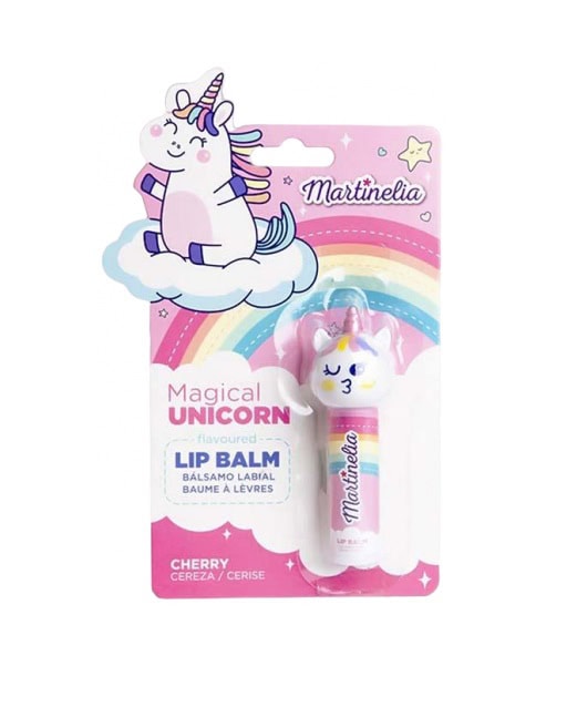 Balsam de buze cu unicorn, aromă de cireșe, ideal pentru hidratare și protecție, pentru copii și adu.