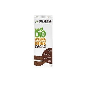 Bautură vegetală bio din orez cu cacao, 1000 ml, The Bridge, ideală pentru diete vegane și sănătoase.