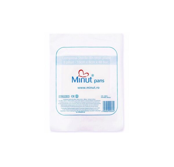 comprese-sterile-pliate-10cm-x-8cm-x-48-straturi-1-bucata-minut-O41289-farmacia-morpheus Comprese Sterile Pliate, 10cm x 8cm x 48 Straturi, 1 Bucata, Minut