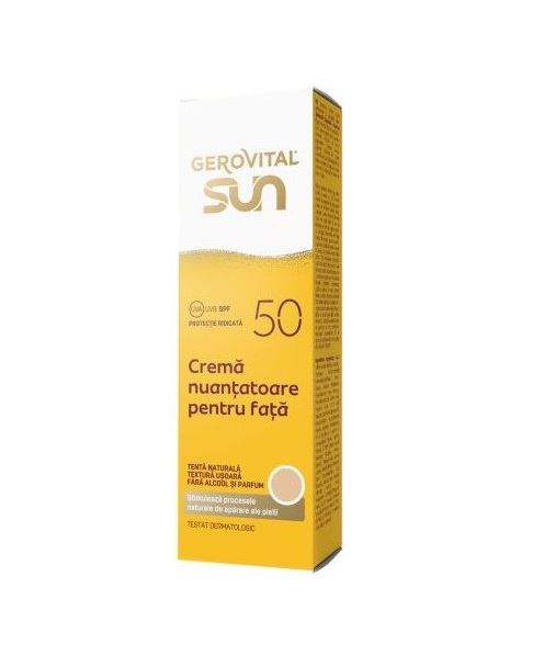 crema-nuantatoare-pentru-fata-cu-spf-50-sun-50-ml-gerovital-O43792-farmacia-morpheus Crema Nuantatoare pentru Fata cu SPF 50 Sun, 50 ml, Gerovital