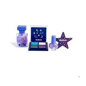 Set de machiaj și parfum Galaxy Dreams Martinelia, perfect pentru fetițe, cu nuanțe violete și desig.