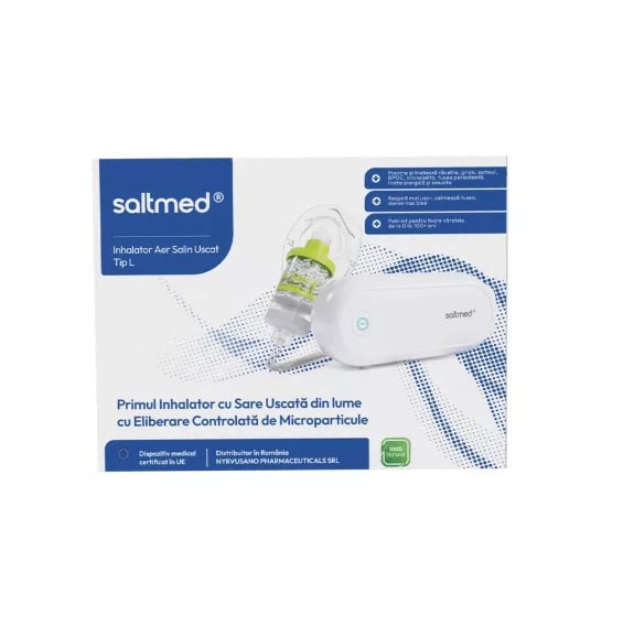 Inhalator Salin Uscat Tip N pentru tratament respirator, ușor de utilizat.