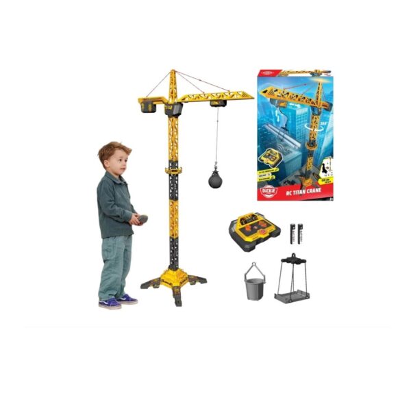 Macara RC Titan cu telecomandă pentru copii, jucărie cu funcții realiste.