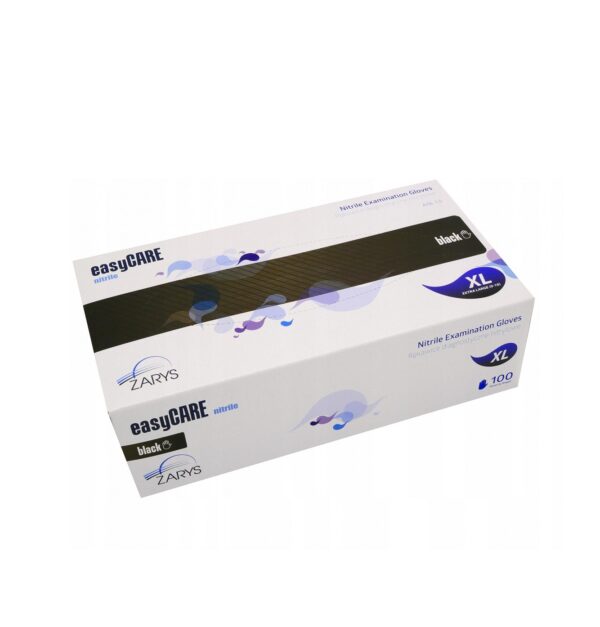 Mănuși Nitril Fără Pudră, Negru, XL, 100 Bucăți, Zarys EasyCARE