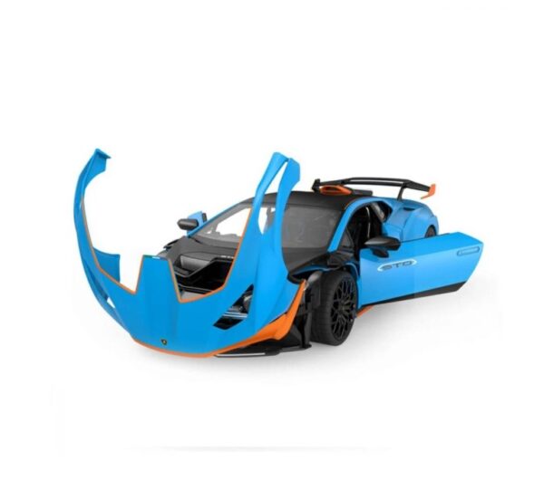 Mașină cu telecomandă Lamborghini Huracan STO, albastru, scara 1:14, Rastar.