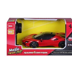 Mașinuță Ferrari SF90 Stradale cu telecomandă, model de jucărie premium, control radio, scara 1:24,.