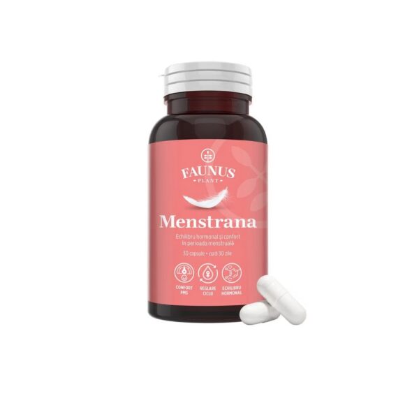 menstrana-echilibru-hormonal-si-confort-in-sindromul-premenstrual-pms-30-capsule-faunus-plant-O43437-farmacia-morpheus Menstrana, Echilibru Hormonal si Confort in Sindromul Premenstrual (PMS), 30 Capsule, Faunus Plant