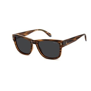 Ochelari de soare polarizati Polaroid, model PLD6252/S/X L9G, cu ramă tartarată și lentile negre.