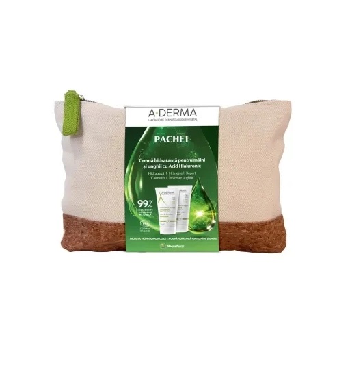 Pachet Crema pentru Maini si Unghii, 2x50 ml, A-Derma