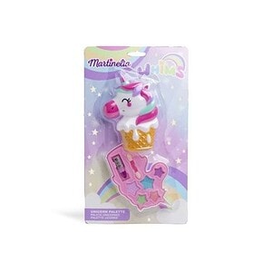 Paletă de machiaj Unicorn Martinelia, ideală pentru fetițe, cu design colorat și jucăuș, perfectă pe.