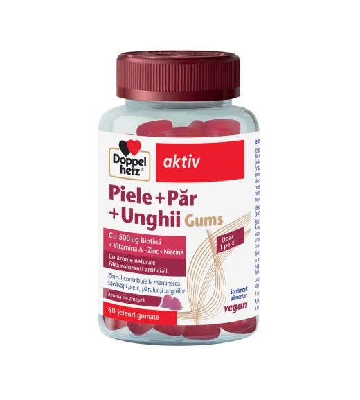 piele-par-unghii-60-jeleuri-gumate-doppelherz-O43458-farmacia-morpheus Piele + Par +Unghii, 60 Jeleuri Gumate, Doppelherz