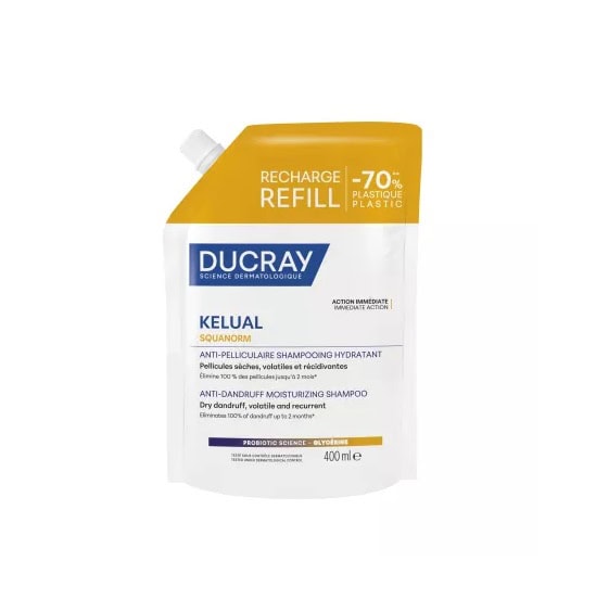 Sampon Ducray pentru reglarea sebumului, 400 ml Sampon Ducray pentru reglarea sebumului, 400 ml, cu formule anti-mătreață și hidratante pentru scalp.