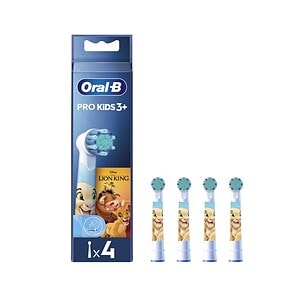 Periuță electrică pentru copii Oral-B Pro Kids Lion King, 4 bucăți, pentru o igienă orală eficientă.