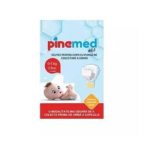 Scutec pentru copii 0-5 kg cu punga pentru colectarea urinei, ideal pentru bebeluși.