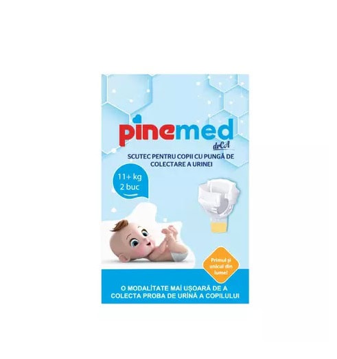 Scutec pentru copii cu punga de colectare a urinei, pentru +11 kg, 2 bucăți, Pinemed.