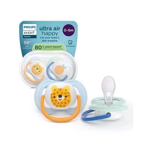 set-2-suzete-ultra-air-ursulet-portocala-0-6-luni-scf080-23-philips-avent-O43059-farmacia-morpheus Set 2 Suzete Ultra Air, Ursulet/Portocala, 0-6 Luni, SCF080/23, Philips Avent