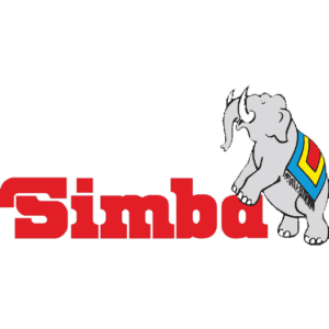 Imagine cu logo-ul Farmaciei Morpheus, reprezentând un elefant și textul "Simba" pentru branding și.