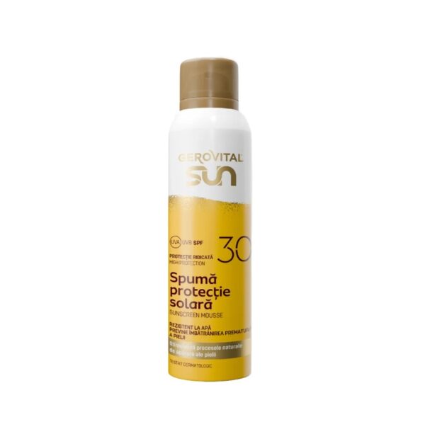 Spuma de Corp cu Protectie Solara SPF 30 Sun, 150 ml, Gerovital