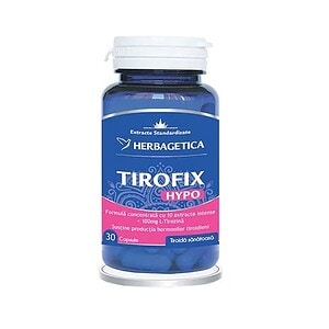 Supliment pentru tiroida sănătoasă, Tirofix Herbagenica, 30 capsule.