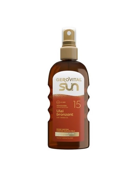 Ulei Bronzant cu SPF 15 Sun, 150 ml, Gerovital