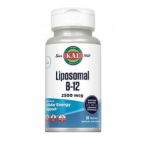 Liposomal B-12 Kal Supliment de vitamina B12 liposomal, 2500 mcg, pentru energie celulară.