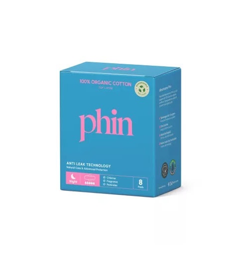 Absorbante de zi din bambus natural, 10 buc, Phin, pentru protecție confortabilă și ecologică.