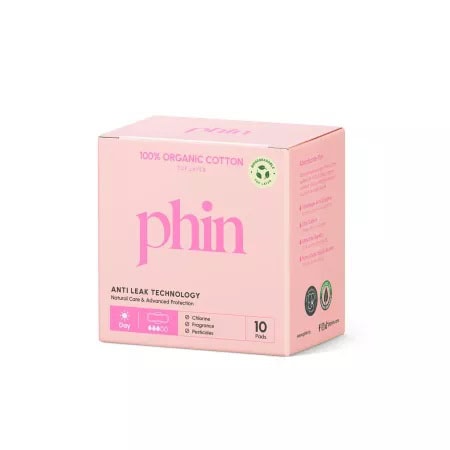 Absorbante de Noapte din Bumbac Organic Absorbante de noapte din bumbac organic, 8 bucăți, Phin pentru confort și protecție.
