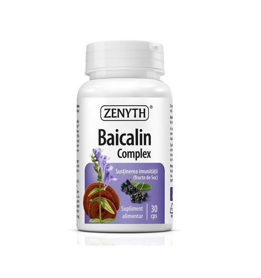 Baiocalin Complex Zenyth Supliment alimentar pentru imunitate, cu extract de soc și afine.