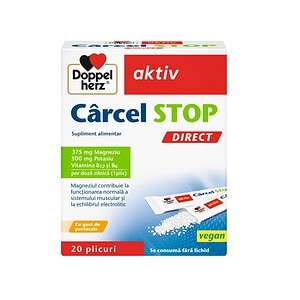 Carcel Stop Aktiv - Supliment pentru sănătate Supliment Carcel Stop Aktiv cu magneziu și potasiu, pentru susținerea sistemului muscular și echilib.