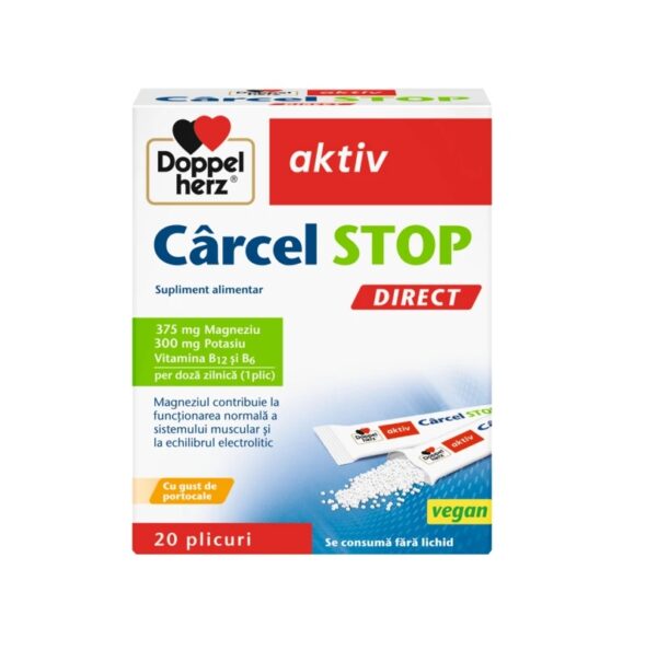 Carcel Stop Aktiv - Supliment pentru sănătate Supliment Carcel Stop Aktiv cu magneziu și potasiu, pentru susținerea sistemului muscular și echilib.