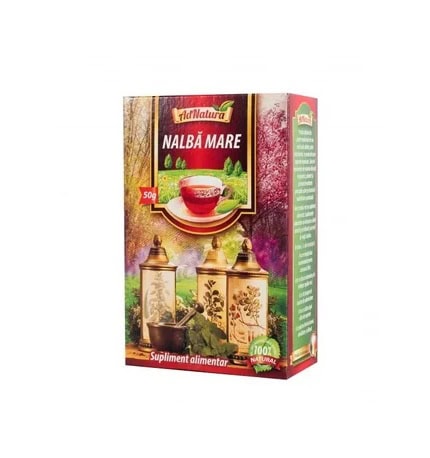 Ceai Flori de Salcam AdNatura, 50g, pentru relaxare și sănătate.