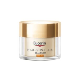 Cremă hidratantă Eucerin cu acid hialuronic pentru elasticitate și hidratare.