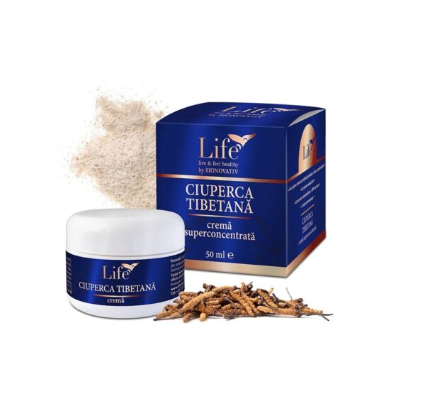 Cremă pentru tuse tibetană Life, 50 ml, cu ingrediente naturale, pentru calmarea tusei.